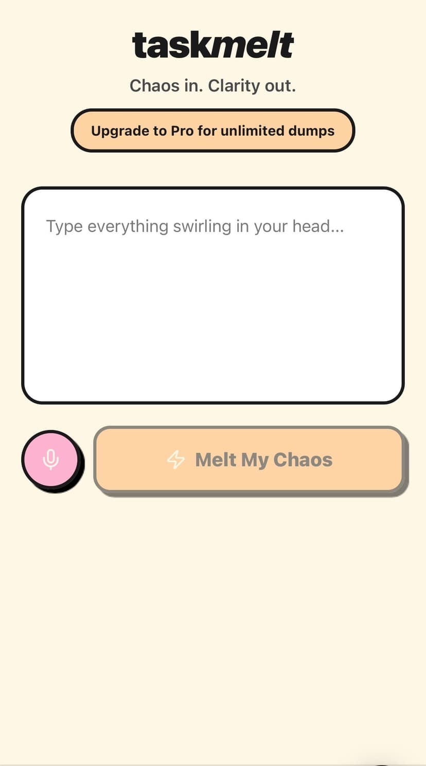 Brain Dump Interface